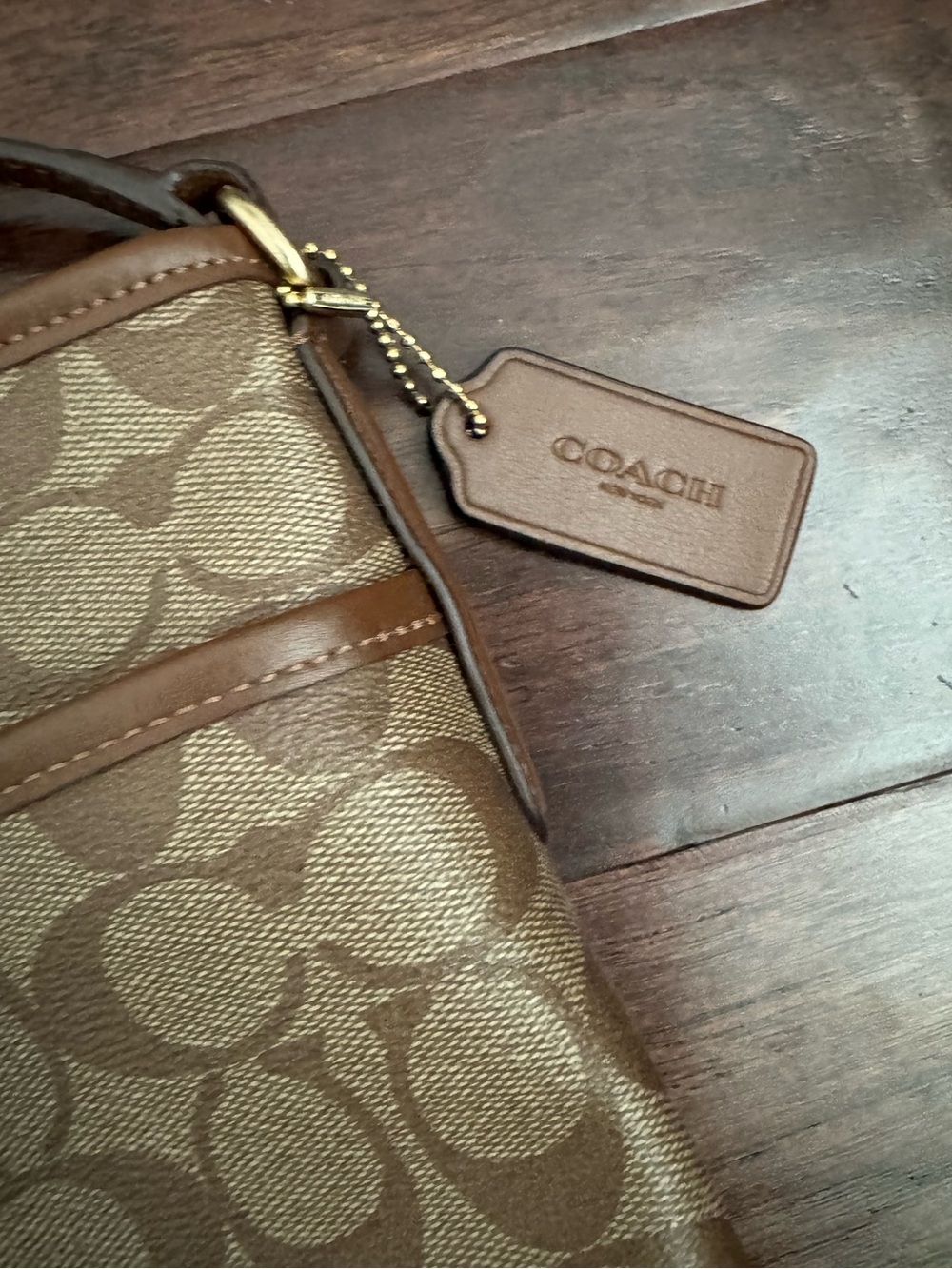 Coach Khaki & Brown Crossbody - Picture 3 of 13